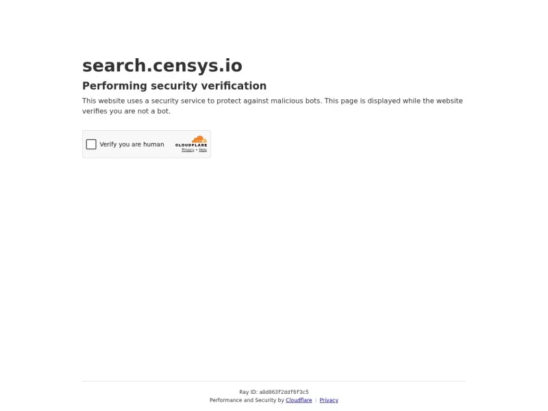 Censys Search 网站预览截图