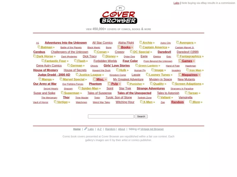 Cover Browser 网站预览截图
