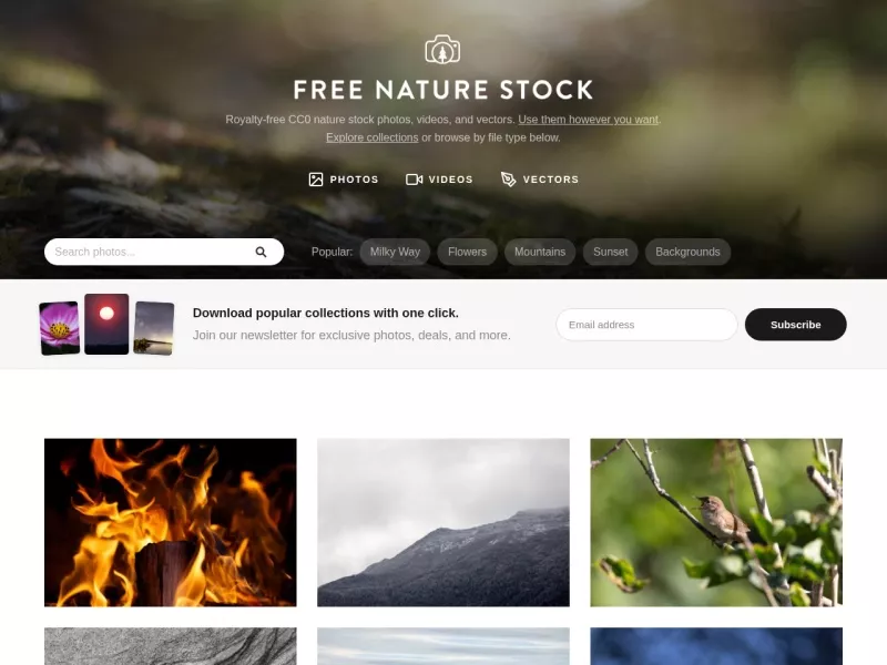 Free Nature Stock 网站预览截图