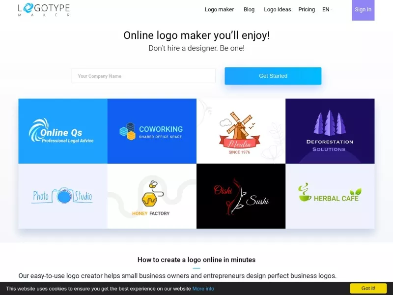 LogoTypeMaker 网站预览截图