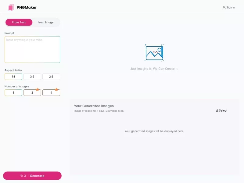 PNG Maker 网站预览截图