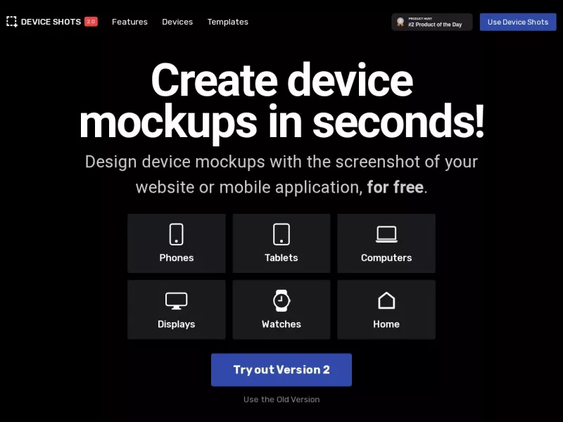 设备截图 2.0 网站预览截图