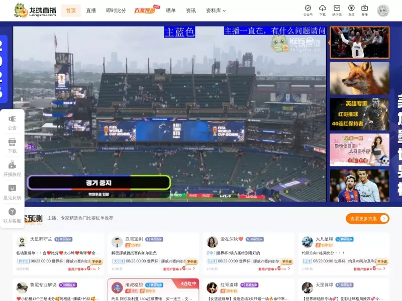 龙珠直播 网站预览截图