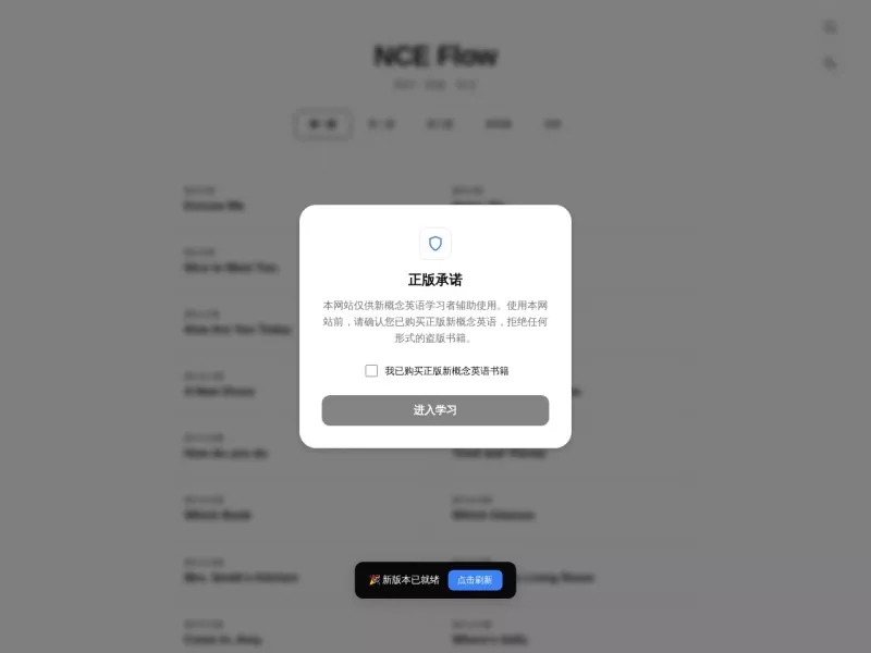 NCE Flow 网站预览截图