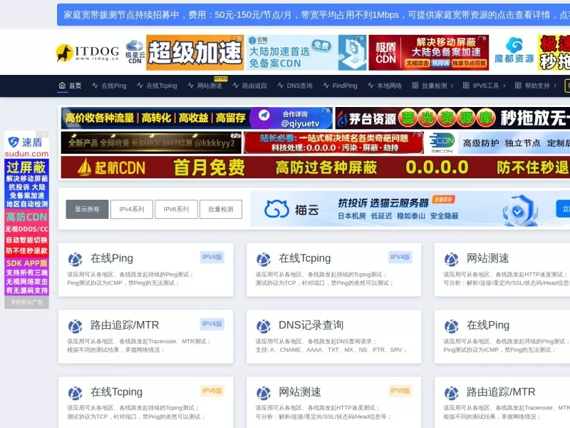 ITDOG网站测速 网站预览截图