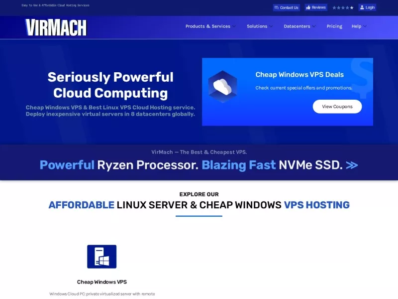 virmach 网站预览截图