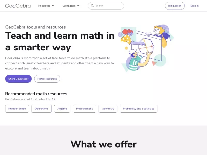GeoGebra 网站预览截图