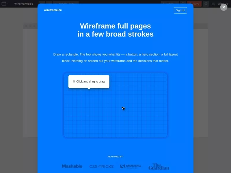 Wireframe 网站预览截图
