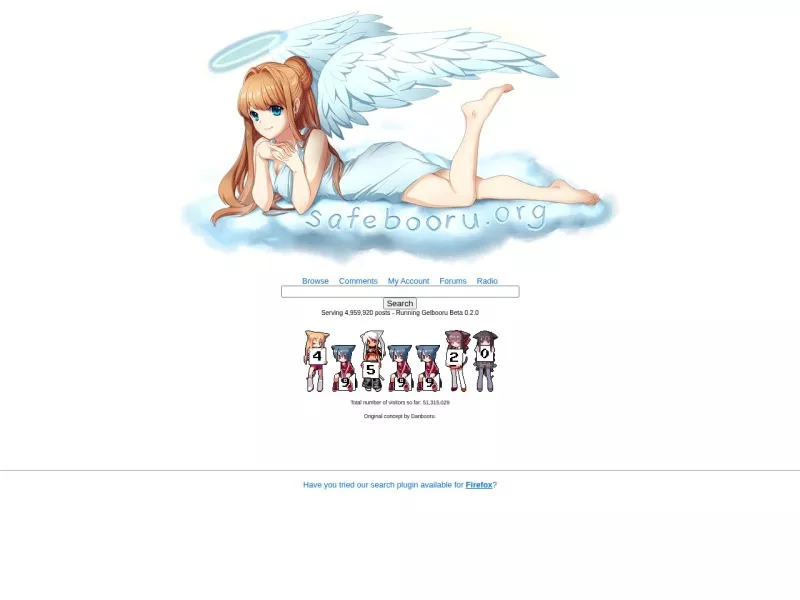 safebooru 网站预览截图