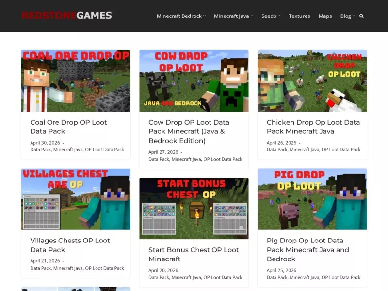 Redstone Games 网站预览截图