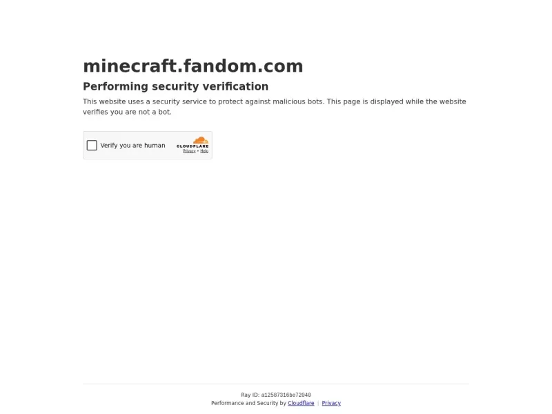 Minecraft fandom Wiki 网站预览截图