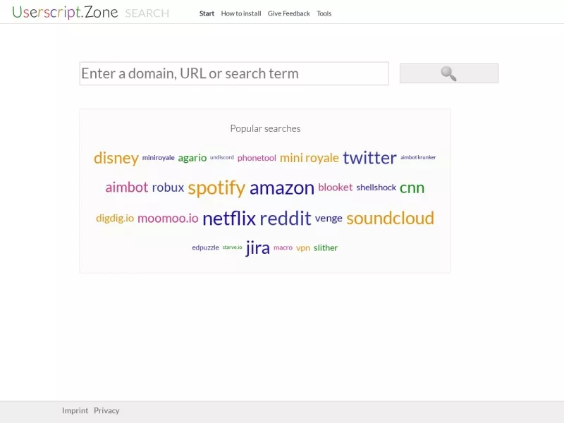 Userscript.Zone 网站预览截图