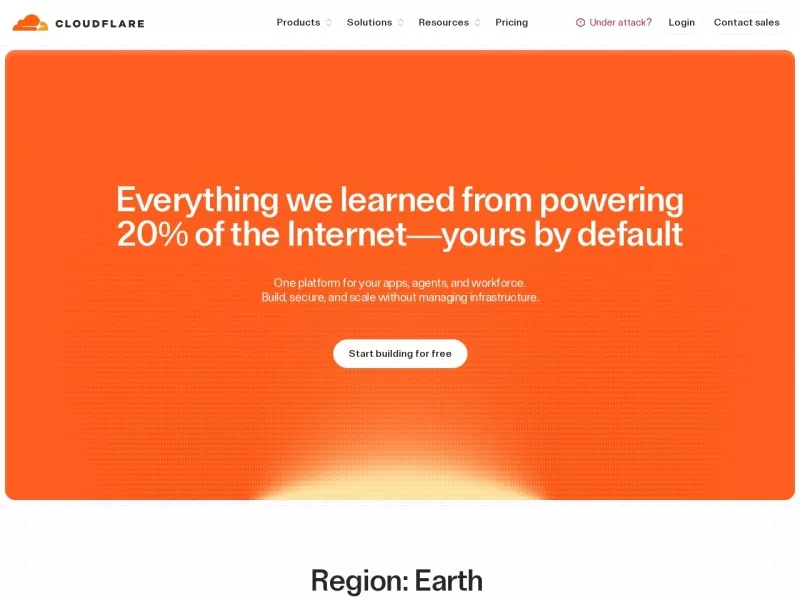 Cloudflare 网站预览截图