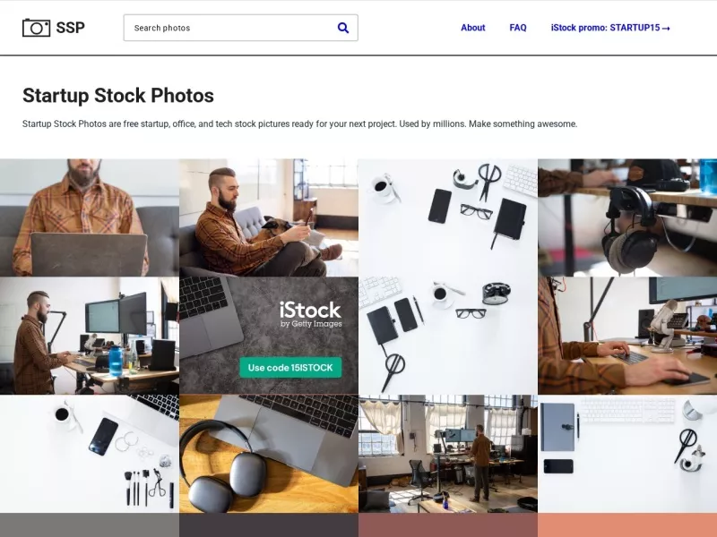 Startup Stock Photos 网站预览截图