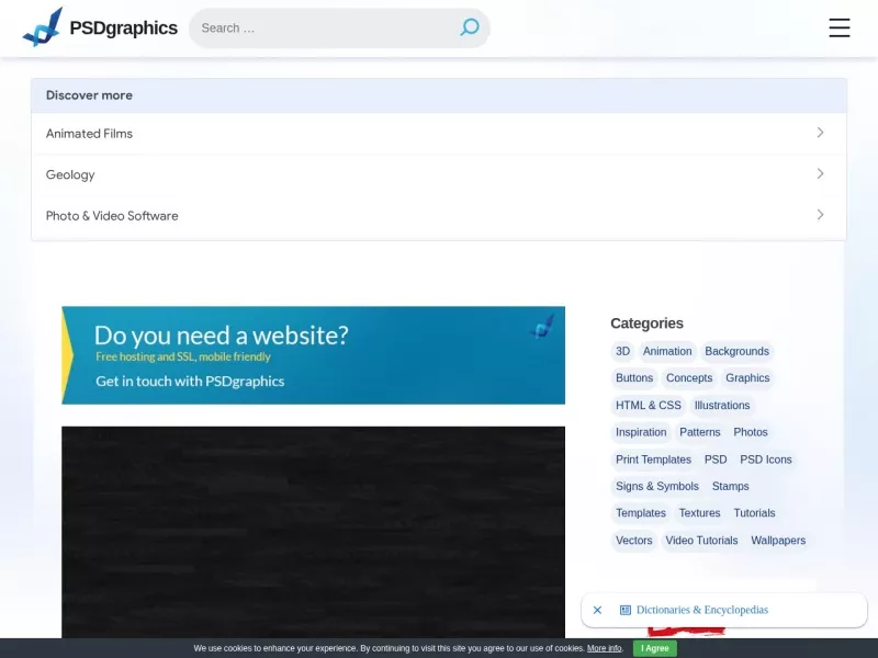 PsdGraphics 网站预览截图