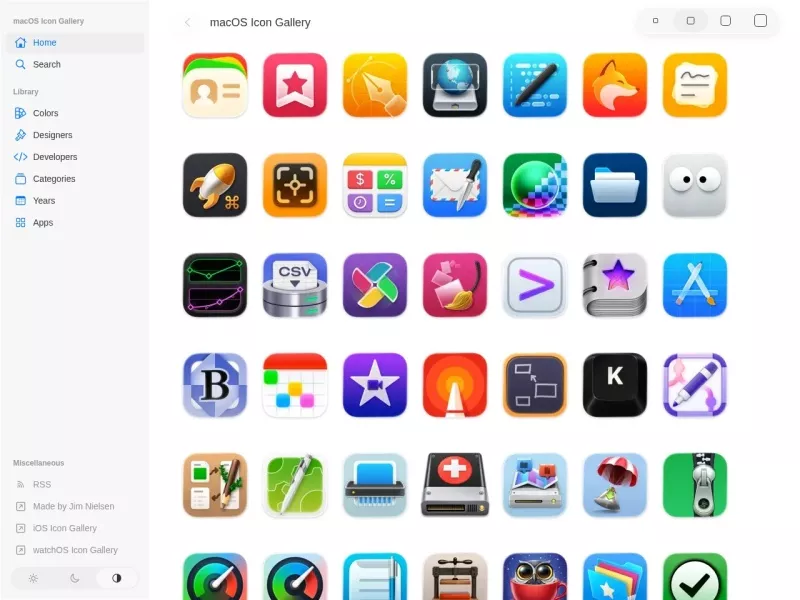 macOS图标库 网站预览截图