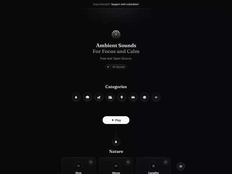 Moodist 网站预览截图