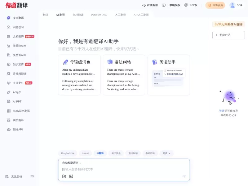 有道翻译 网站预览截图