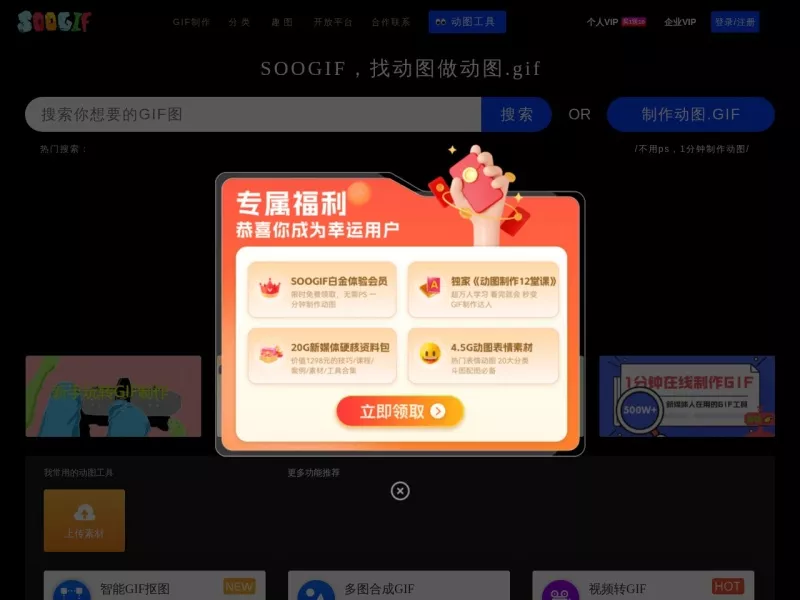SOOGIF 网站预览截图