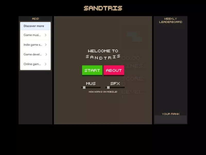 SANDTRIS 网站预览截图
