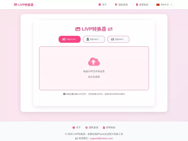 LIVP转换器 网站预览截图
