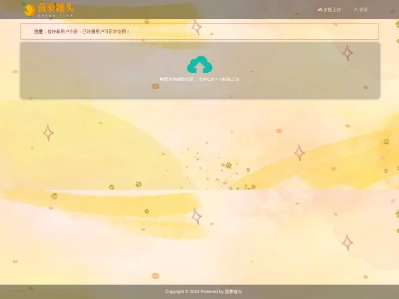 菠萝图床 网站预览截图