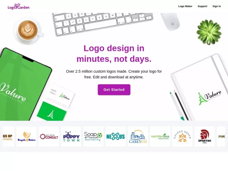 LogoGarden 网站预览截图