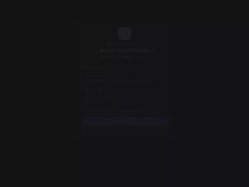 Blue Archive Discord 网站预览截图