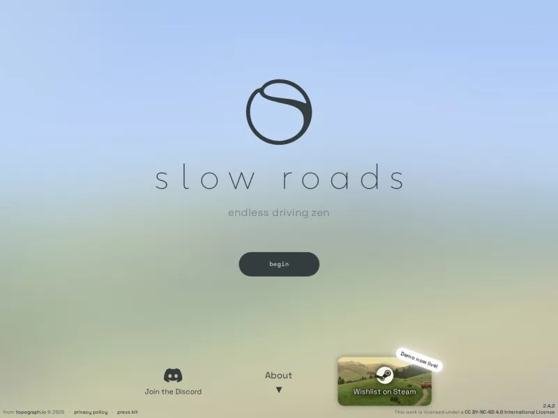 Slow Roads 网站预览截图