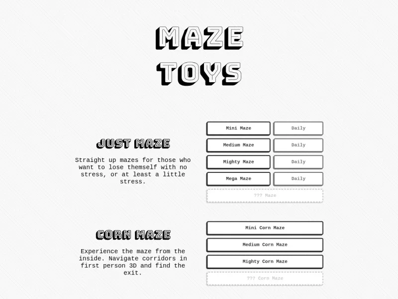 Maze Toys 网站预览截图
